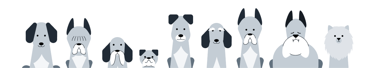 Apso dog mascots representing diverse development teams